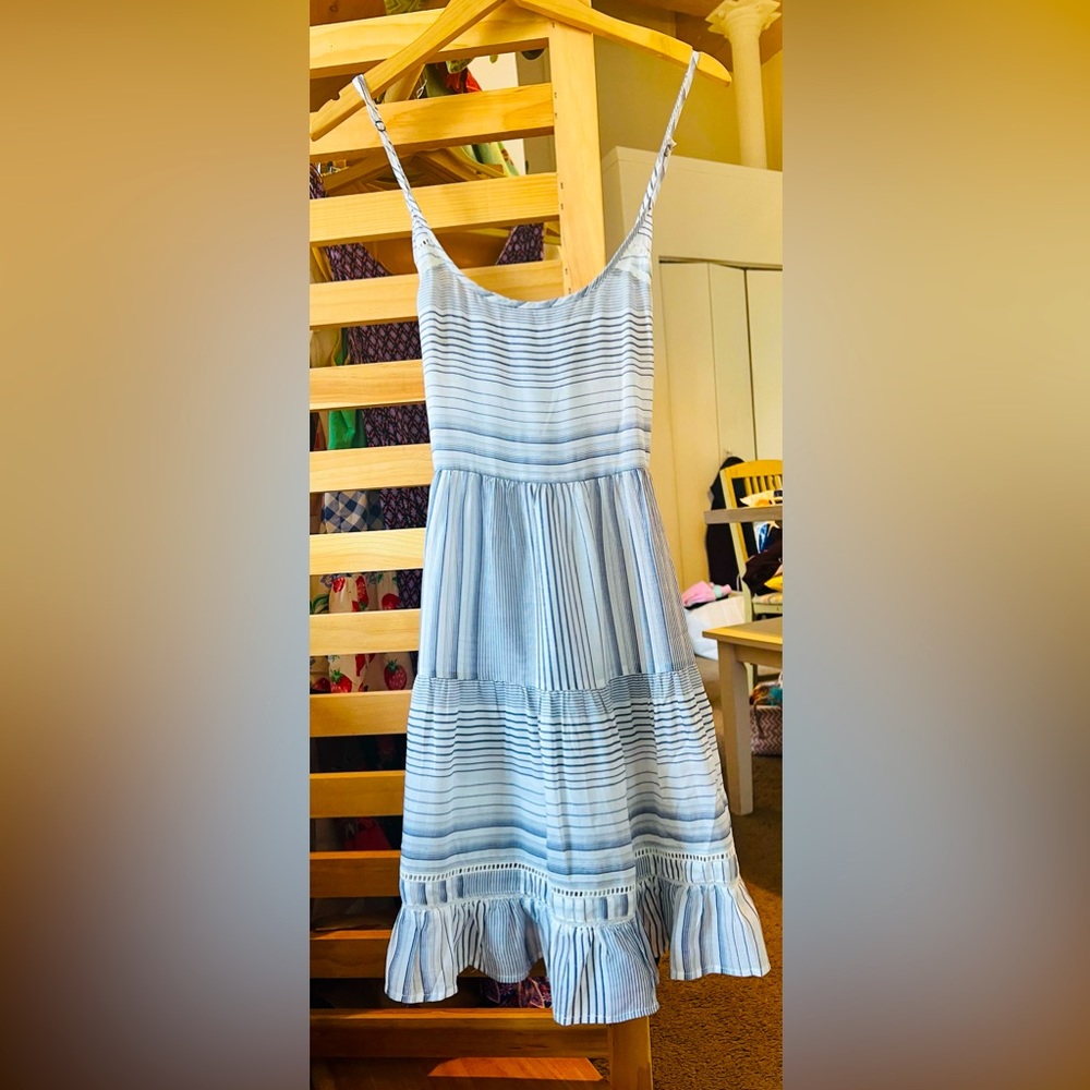 Anthropologie S NWT summer dress blue adjustable straps